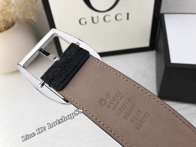 Gucci專櫃新款皮帶 古奇新款針扣腰帶 449716  jjp2275